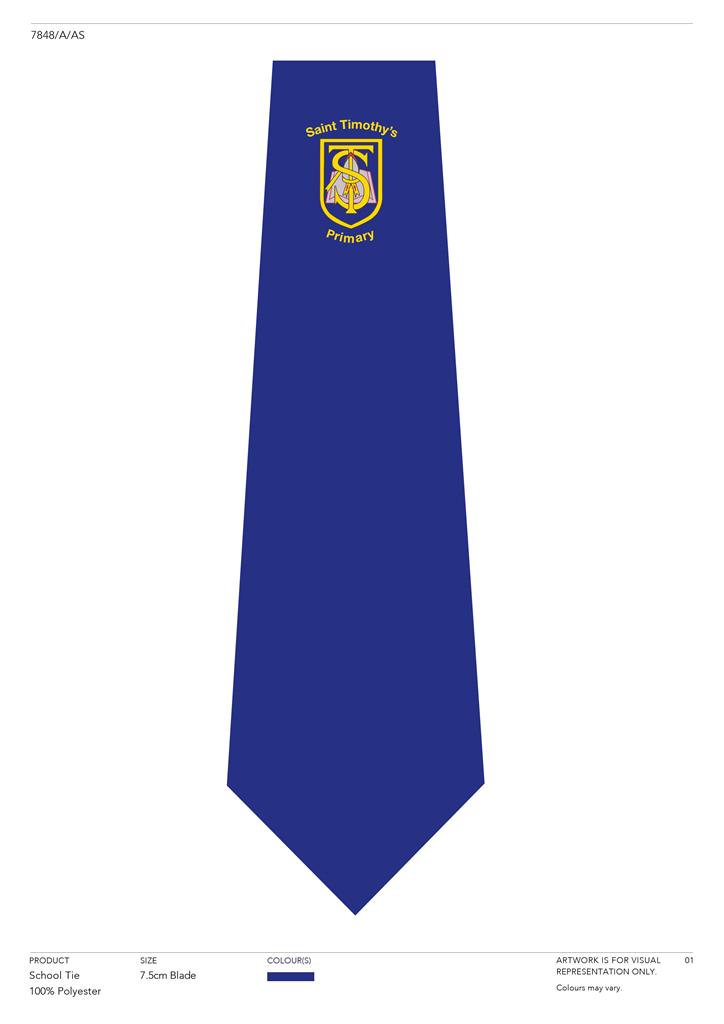 ST TIMOTHY'S  45" X 2.75" JACQUARD TIE
