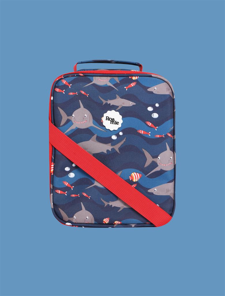 ROAMIE insulated kids school lunch bag in Shark