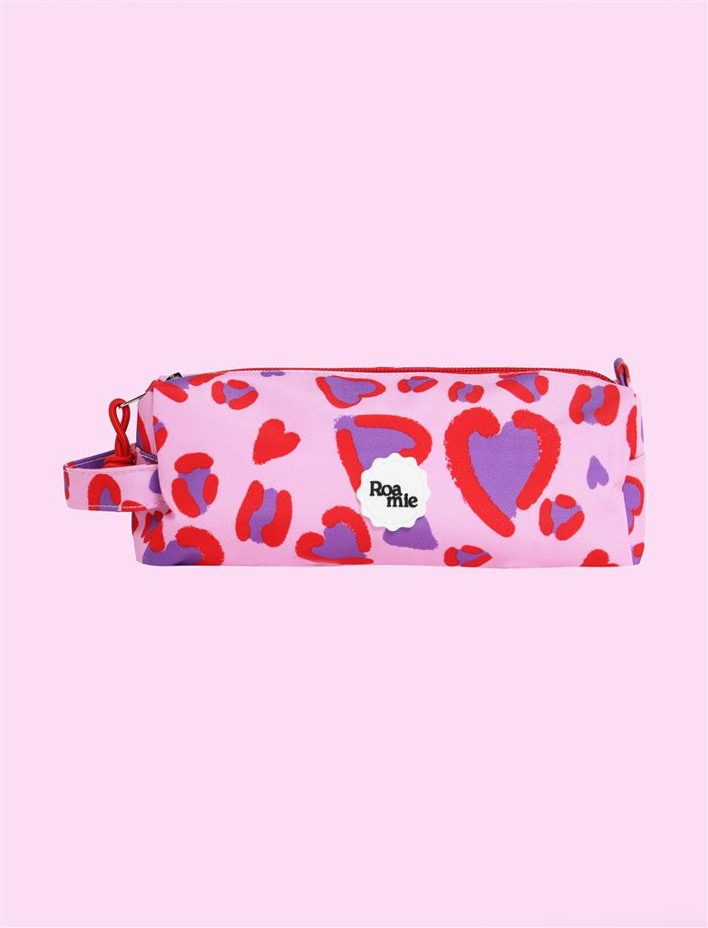 ROAMIE kids recycled school pencil case in Hearts