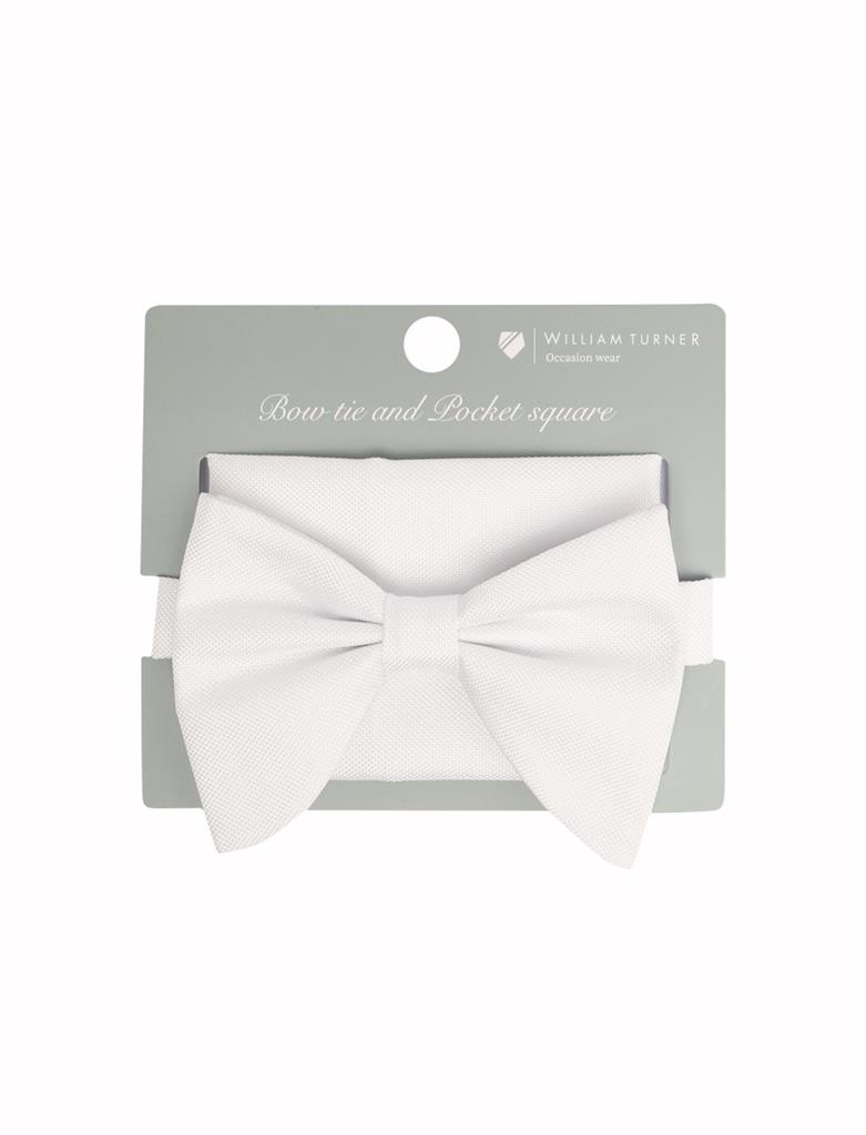 TEAR DROP BOW TIE SET - WHITE