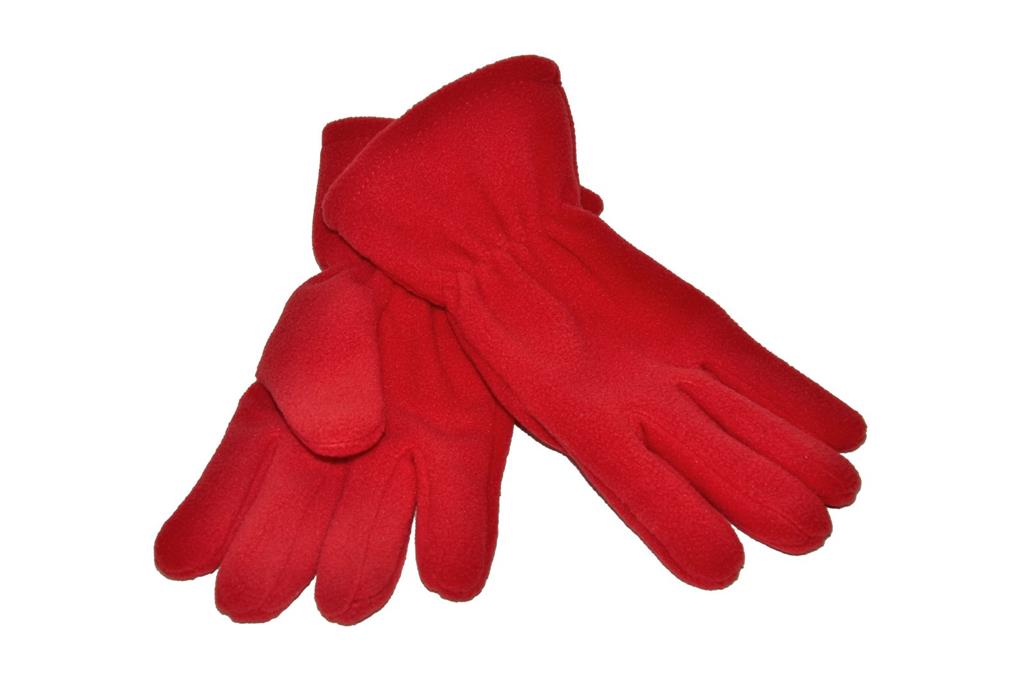 FLEECE GLOVES - RED