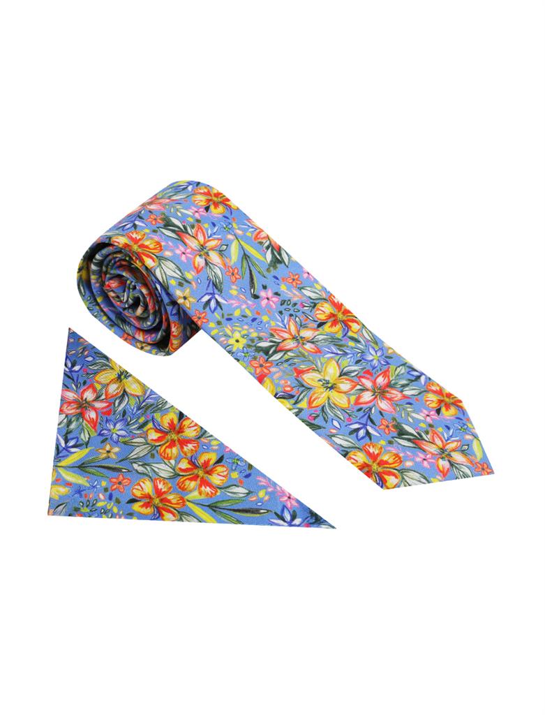 SILK LILLY TIE SET