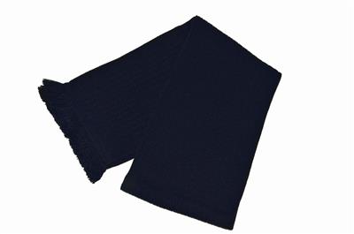 RIBBED KNITTED SCARF - NAVY