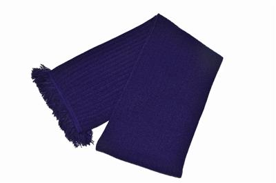 RIBBED KNITTED SCARF - PURPLE