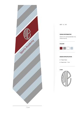 EGGBUCKLAND SPORTS ACADEMY 52" X 3" JACQUARD TIE