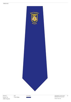 ST TIMOTHY'S  45" X 2.75" JACQUARD TIE