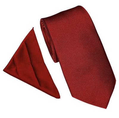 PLAIN POLY TWILL TIE SET - ORANGE