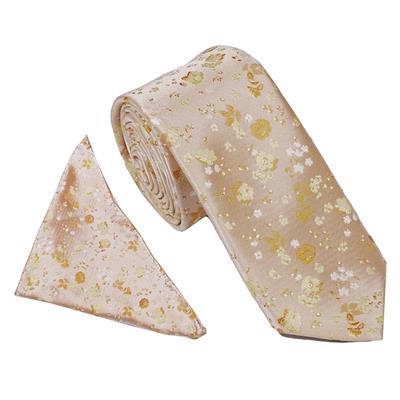WOVEN FLORAL SET - GOLD