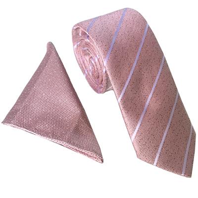()LINEN LOOK STRIPE SET - LIGHT PINK