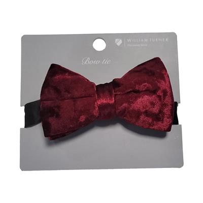 ()VELVET BOW TIE - BURGUNDY