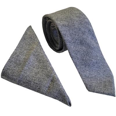 ()TWEED MIGE TIE SET - LIGHT GREY