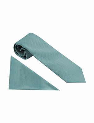 PLAIN POLY TWILL TIE SET - AQUATIC TEAL