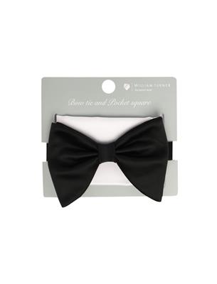 TEAR DROP BOW TIE SET - BLACK/WHITE