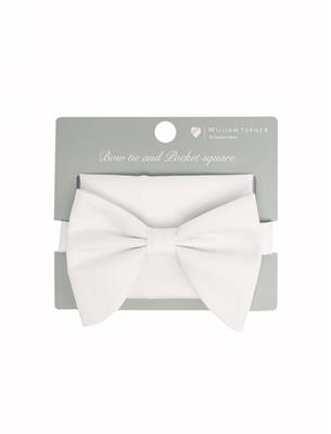 TEAR DROP BOW TIE SET - WHITE