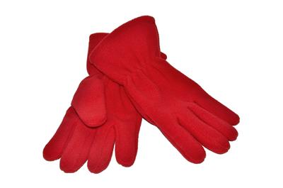 FLEECE GLOVES - RED