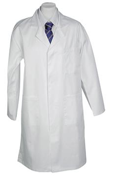 100% COTTON LAB COAT - WHITE