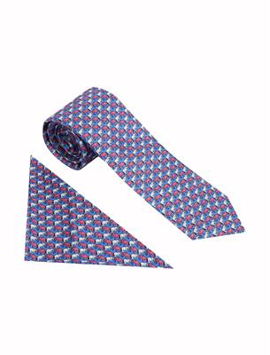 SILK ELEPHANT TIE SET