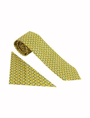 SILK SAUSAGE DOG TIE SET