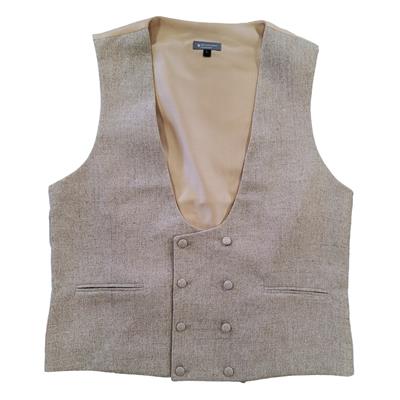 SUMMER TWEED WAISTCOAT - STONE