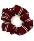 DS124 MAROON/WHITE SCRUNCHIE           