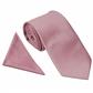 PLAIN POLY TWILL TIE SET - DUSTY PINK