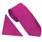 PLAIN POLY TWILL TIE SET - FUSCHIA