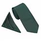 PLAIN POLY TWILL TIE SET - BOTTLE GREEN