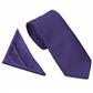 PLAIN POLY TWILL TIE SET - BILBERRY