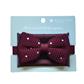KNITTED SPOT BOW TIE SET - MAROON