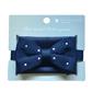 KNITTED SPOT BOW TIE SET- NAVY