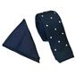 KNITTED SPOT TIE SET - NAVY
