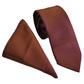 PLAIN POLY TWILL TIE SET - RUST