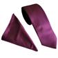 PLAIN POLY TWILL TIE SET - ROSE