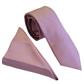 PLAIN POLY TWILL TIE SET - PINK