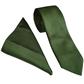 PLAIN POLY TWILL TIE SET - FIR GREEN