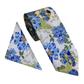 COTTON PRINT FLOWER SET - CREAM/BLUE