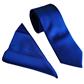 PLAIN POLY TWILL TIE SET - ROYAL