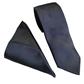 PLAIN POLY SATIN TIE SET- BLACK