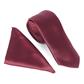 PLAIN POLY SATIN TIE SET- BERRY