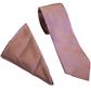 PLAIN POLY SATIN TIE SET- DUSTY PINK