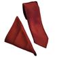 PLAIN POLY SATIN TIE SET- RUST