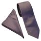 *NEW* PLAIN POLY TWILL TIE SET - MID PURPLE