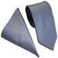 *NEW* PLAIN POLY TWILL TIE SET POWDER BLUE