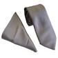 *NEW* PLAIN POLY TWILL TIE SET - TAUPE