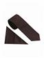 PLAIN POLY TWILL TIE SET - DARK BROWN